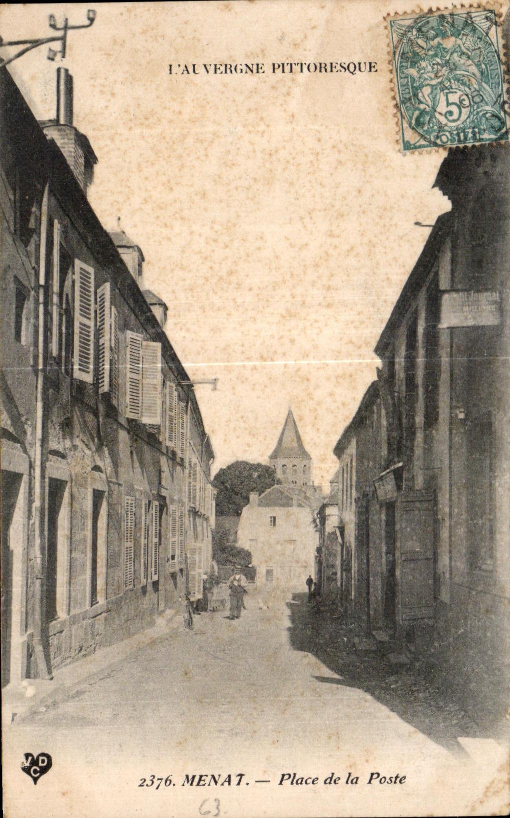 MENAT — Place de la Poste — VD C - Anverso