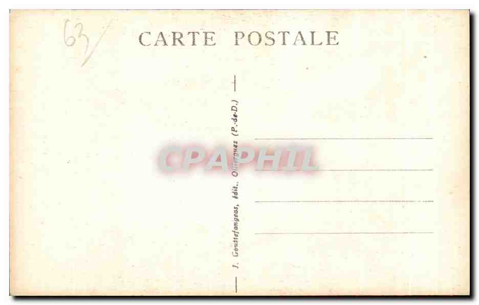 L'Auvergne — scène de vie — J. Gonstiefangas (P.-de-D.) n° 1225 — Verso