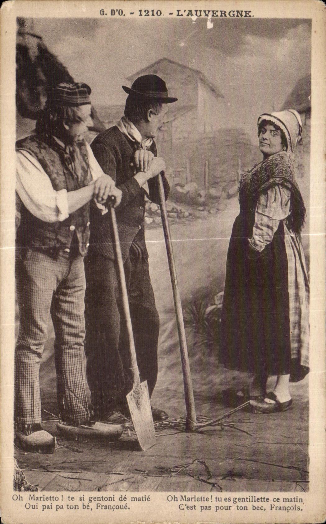 Scène de vie — L'Auvergne — G. D'O. - 1210