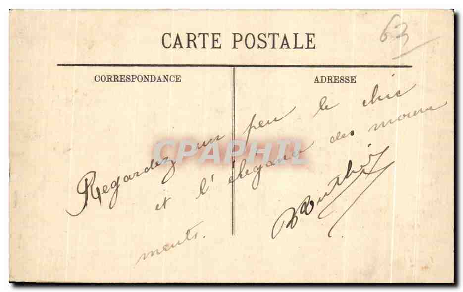 CPA La Bourreio d Aubergno Folklore Costume — Verso