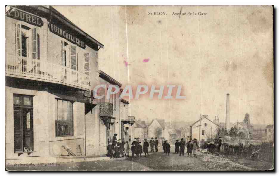 CPA St Eloy Avenue de la Gare