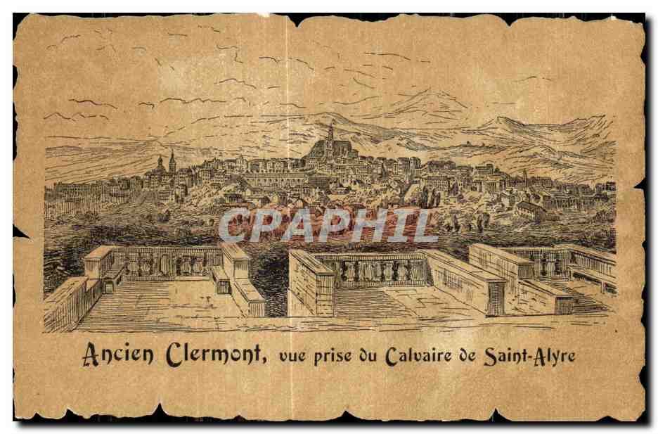 CPA Ancien Clermont vue prise du Calvaire de Saint Alyre