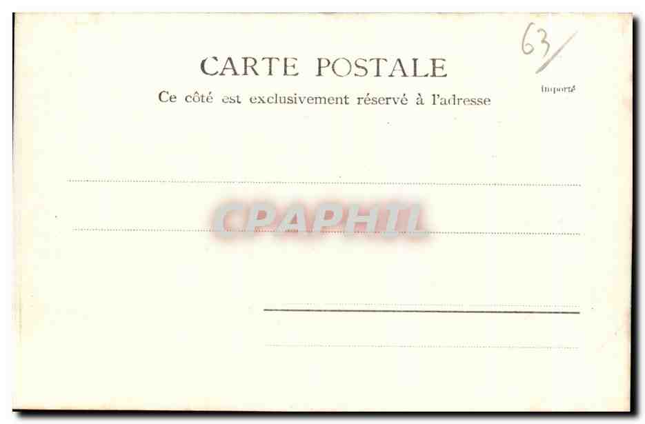 CPA Mont Dore La gare — Verso