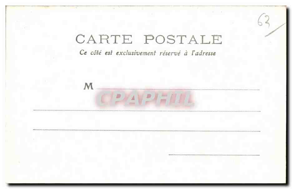 CPA L Auvergne Mont Dore Allees d Allonville — Verso