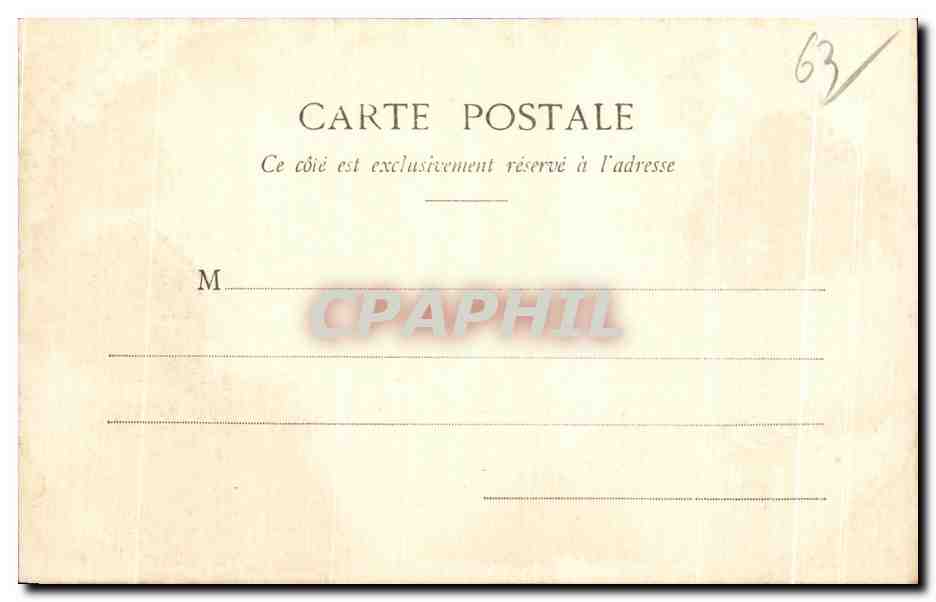 CPA Auvergne La Restauration du Mont Dore — Verso
