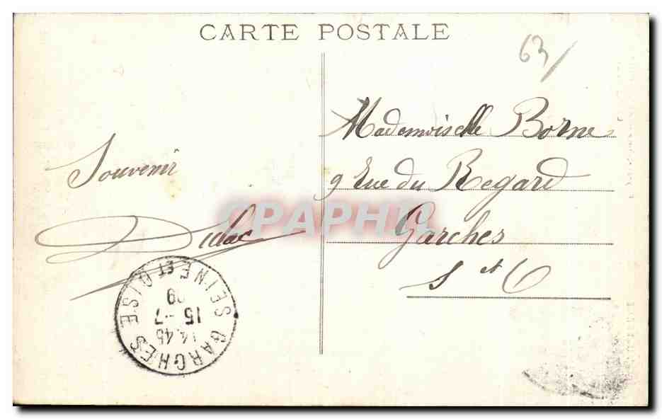 CPA L Auvergbe Puy de Dome Mont Dore Le Pic du Sancy Ane Donkey — Rückseite