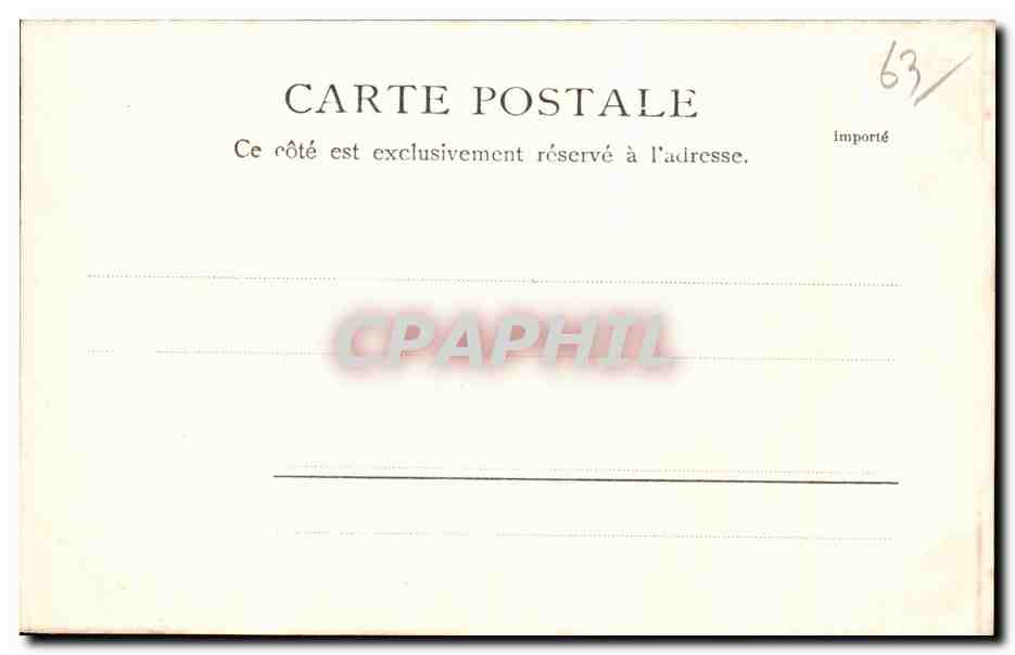 CPA Mont Dore Etablissement thermal — Rückseite