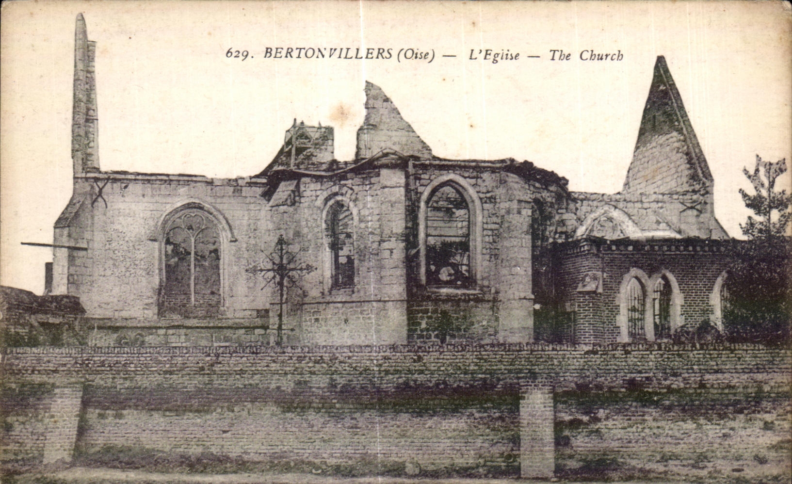 Bertonvillers (Oise) — L'Église — The Church — Ruines — n° 629
