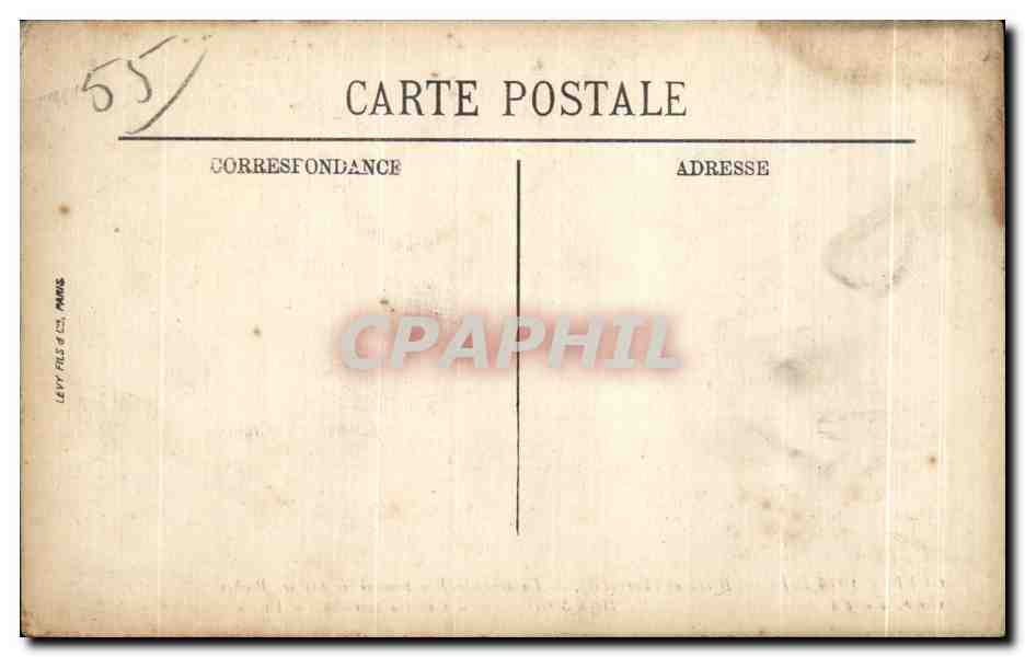 CPA Guerre Baccarat (Lorraine) La Grande Rue bombardee par les Boches High Street bombarded by the Germen Militaria — Verso
