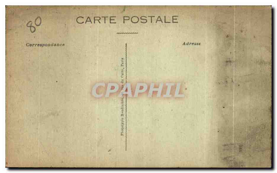 Ruines place d'Armes, entrée de la rue des Minimes — ROYE — 1917 — Photo Express — Back