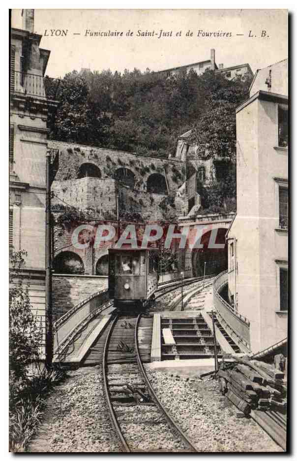 CPA Lyon Funiculaire de Saint Just et de Fourvieres