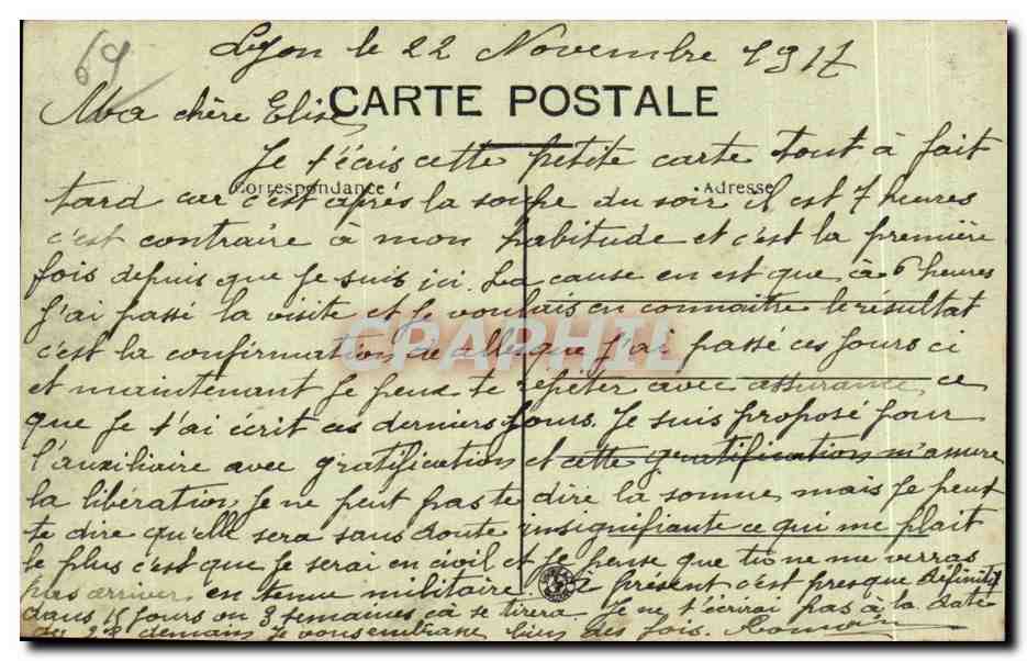 CPA Lyon Funiculaire de Saint Just et de Fourvieres — Verso