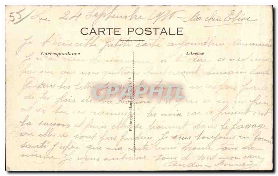 Rembercourt-aux-Pôts (Meuse) — Ruines lamentables à la croix des 4 routes — Phot-Express, Vise Paris 744 — Verso