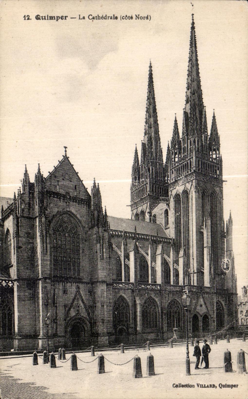 CPA Quimper La Cathedrale (cote Nord)