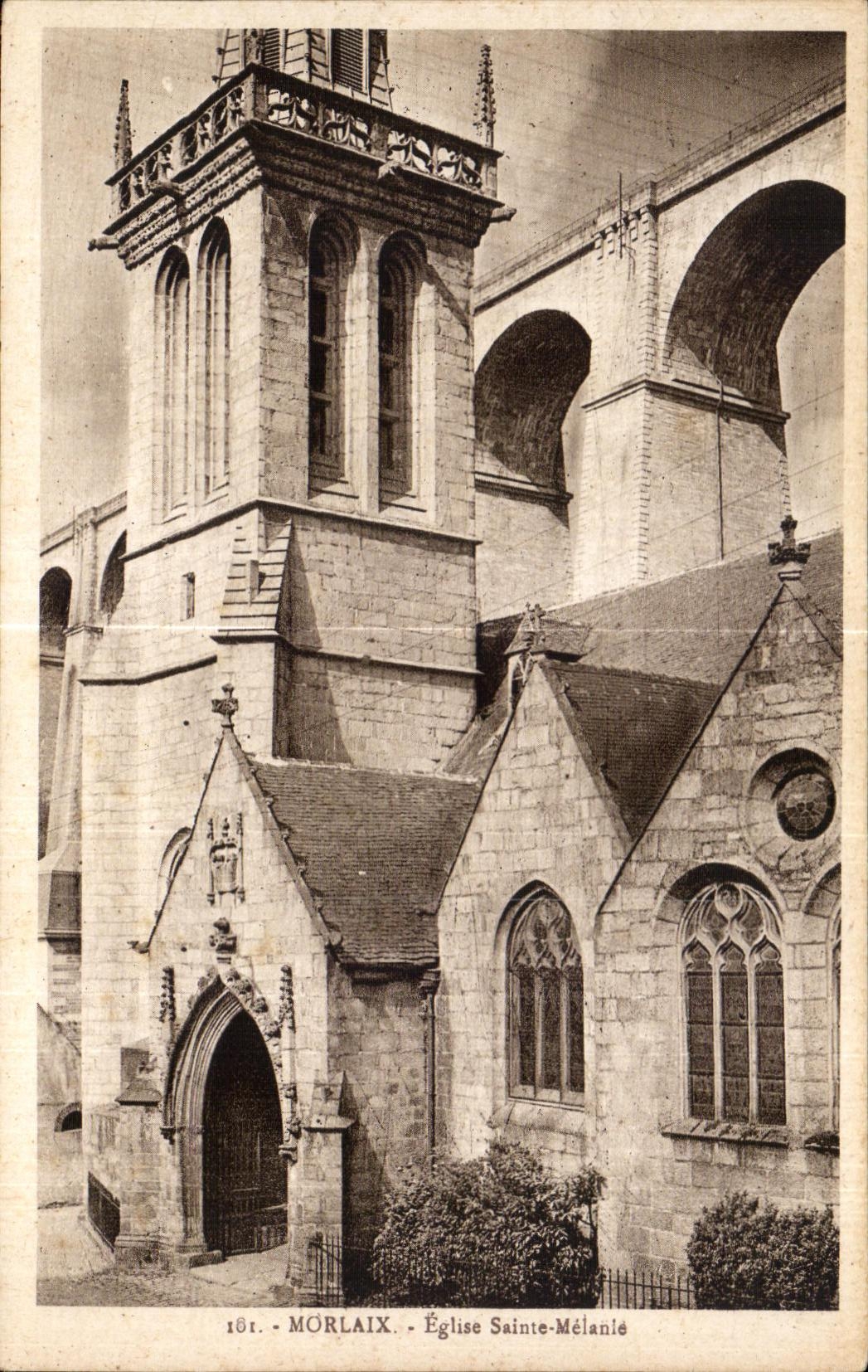 CPA Morlaix Eglise Sainte Melanie