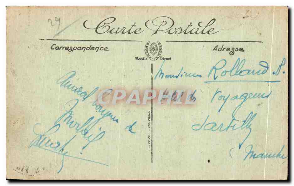 CPA Morlaix Vue Generale Prise Du Viaduc — Rückseite