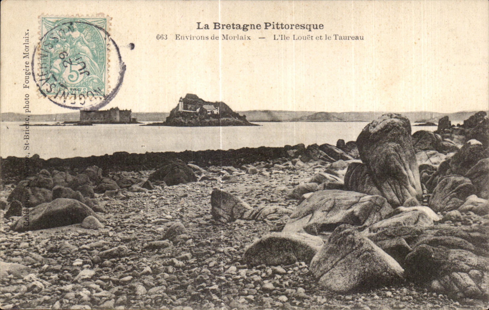 CPA Environs de Morlaix L lle Louet et le Taureau