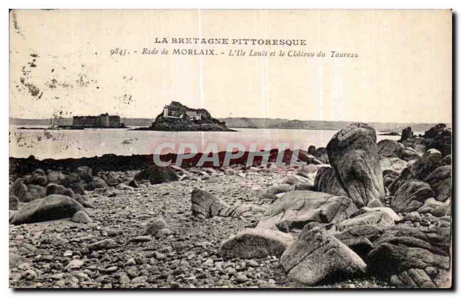 CPA Rade de Morlaix L lle Louet le Chateau du Taureau