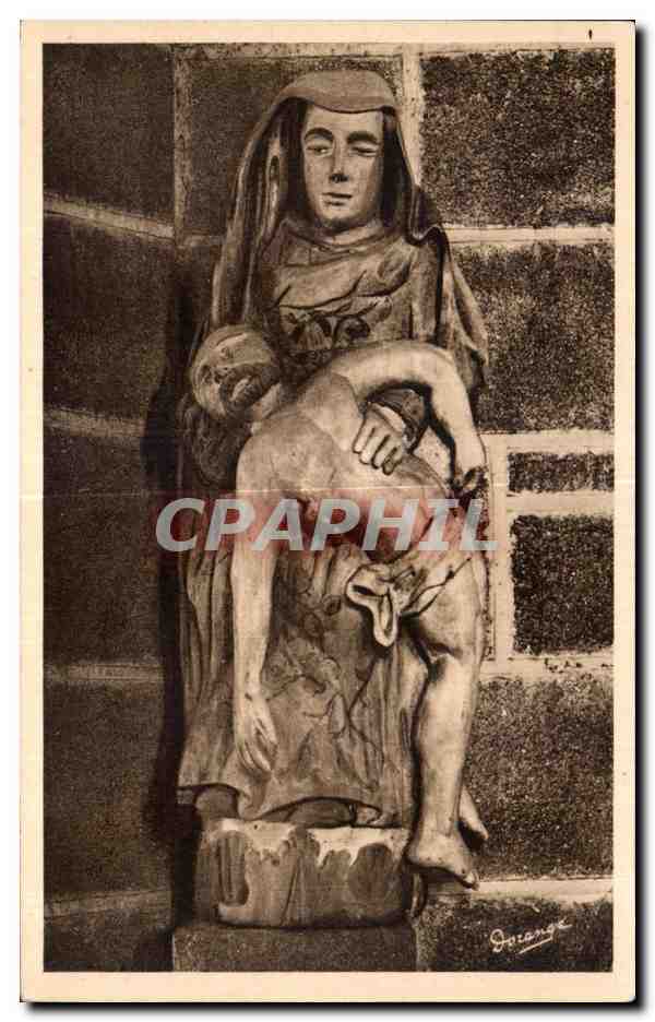 CPA Locronan Finistere Interieur de I Eglise XVe Siecle Norte Dame de Pille