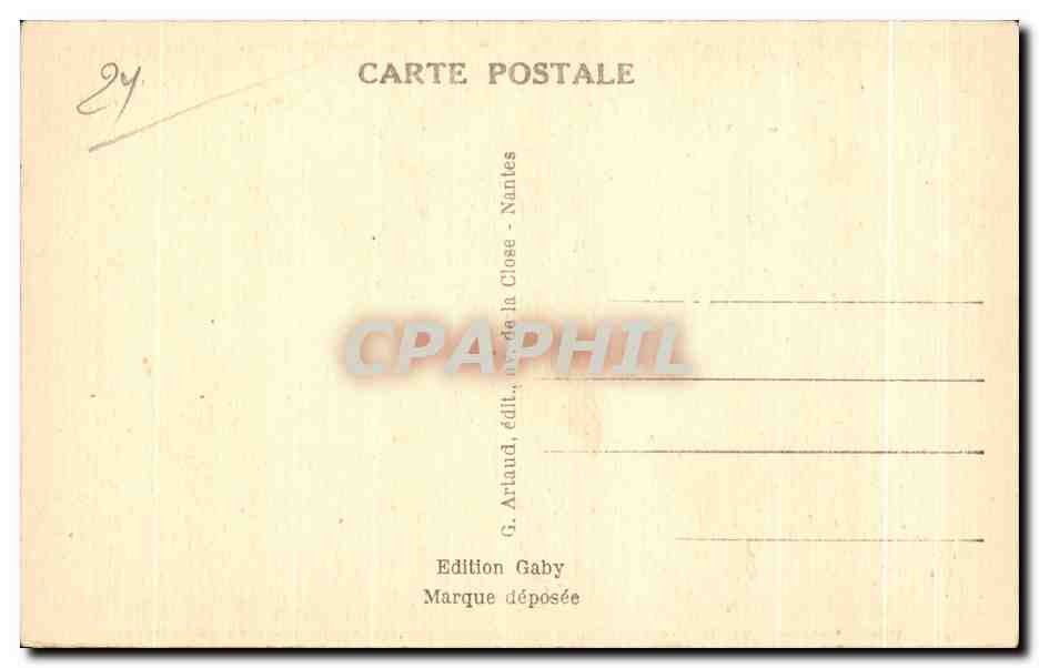 CPA Locronan Medalllons de la Chaire representent des scence de la vie de Sint Ronan — Rückseite