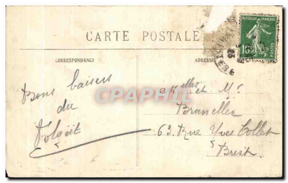 CPA Le Folgoet L Autel de Notre Dame — Rückseite