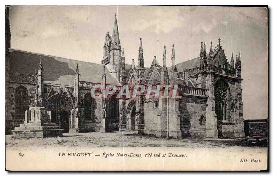 CPA Le Folgoet Eglise Notre Dame cote sud et Transept