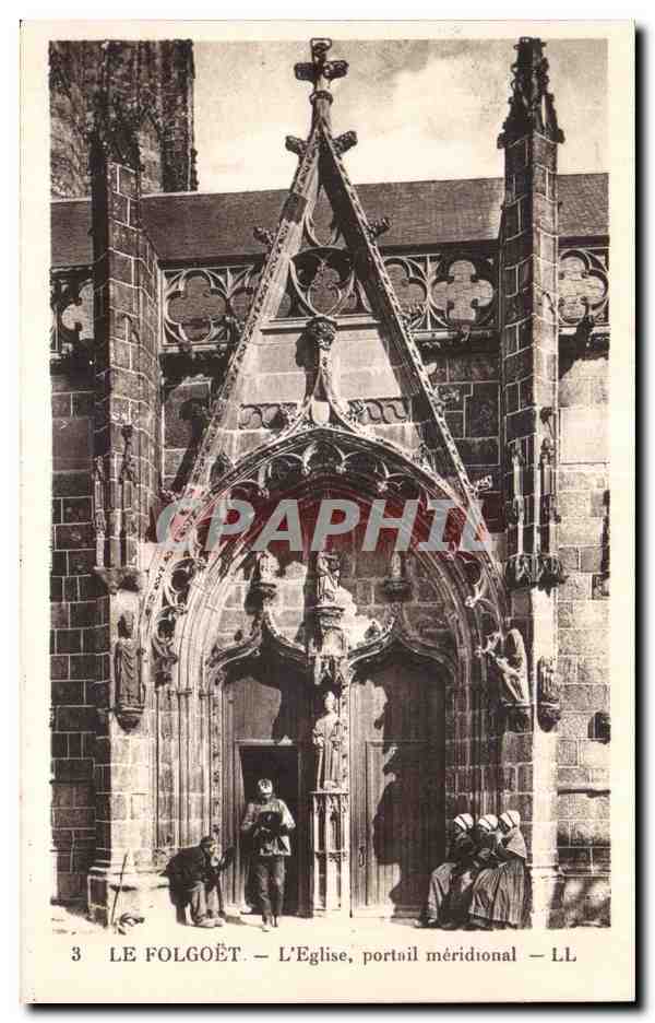 CPA Le Folgoet L Eglise portail meridional Mendiant 