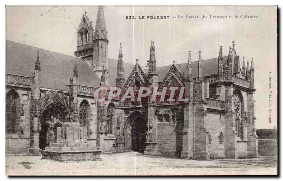 CPA Le Folgoat Le Portail du Transept et le Calvaire