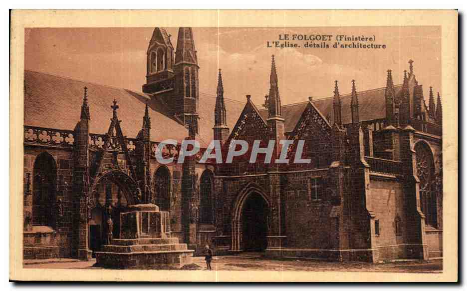 CPA Le Folgoet Finistere L Eglise details d architecture