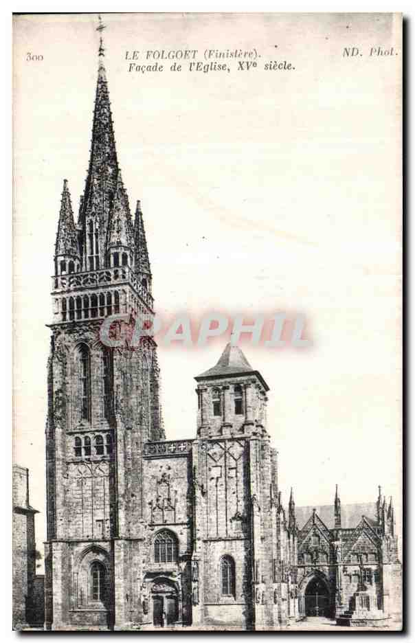 CPA Le Folgoet Finistere Facade de I Eglise XVe Siecle