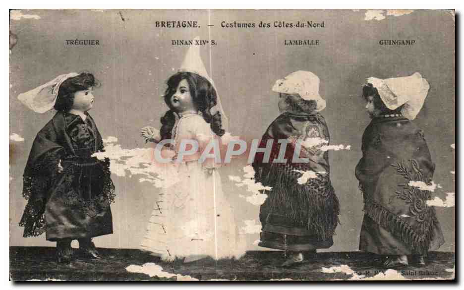 CPA Bretagne Costumes des Cotes du Nord Treguier Dinan Lamballe Guingamp