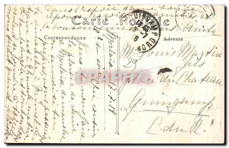 CPA Tregastel Primel Finistere Rocher de l Empereur romain — Verso