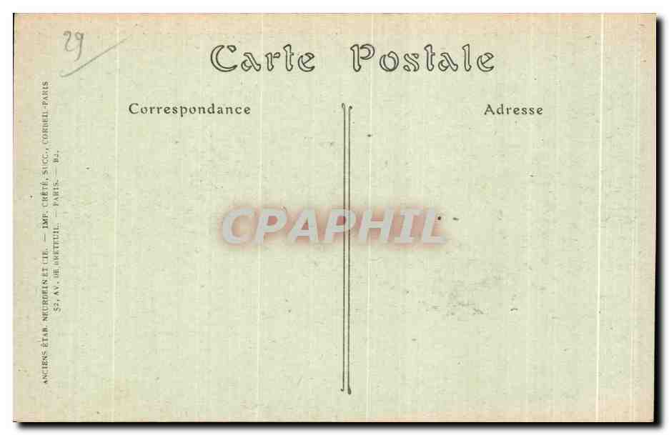 Primel (Finistère) — La Crevasse et le Pont vu de la Mer — éditeur Anciens Établ. Neurdein & Cie, Paris, n° 764 — Reverso