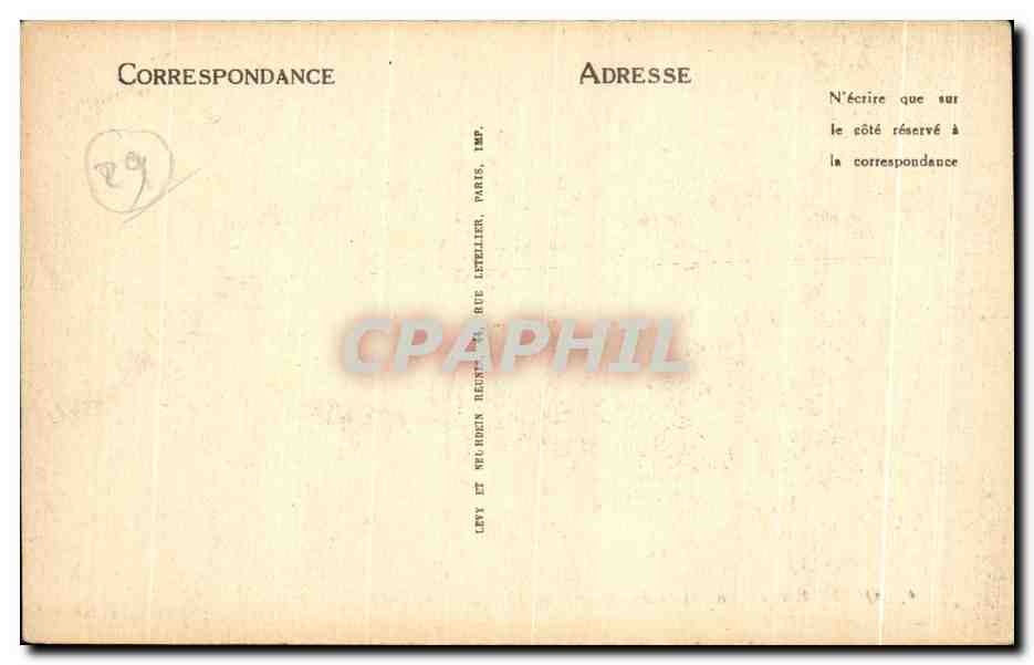 CPA Quimper Vue prise du Mont Frugy — Rückseite