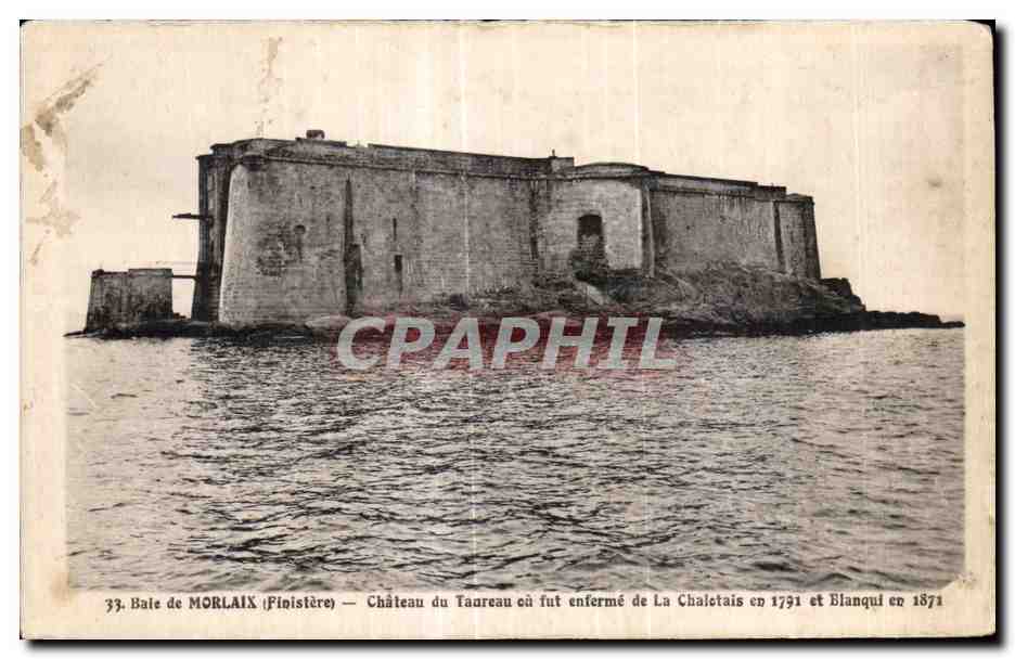 CPA Baie de Morlaix Chateau du Taureau ou fut enferme de la Chaletais en 1791 et Blanqui en 1871
