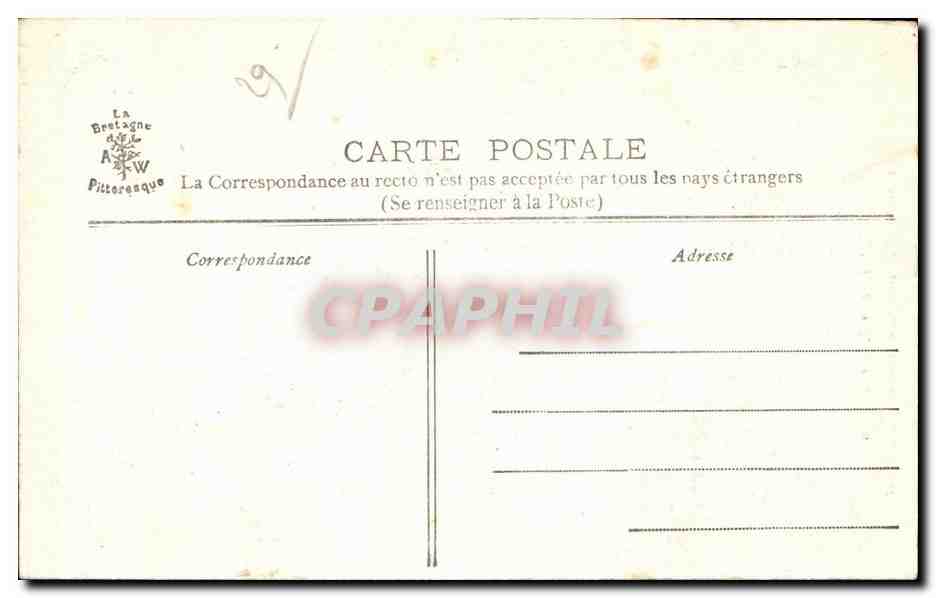 CPA Morlaix Bas d un escaller de la grande rue — Rückseite