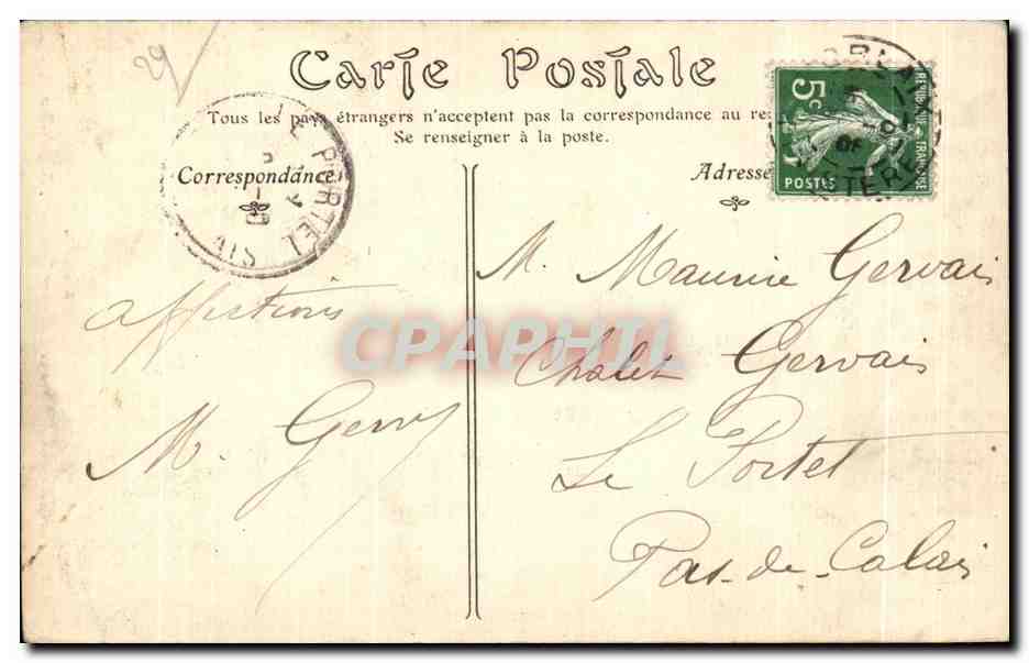 CPA Morlaix Bas d un escaller Pouliguen Grand Rue — Rückseite