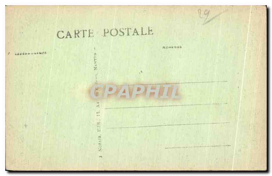 CPA Morlaix Porche de l Eglise St Malaine Au centre benitier a colonnettes — Rückseite