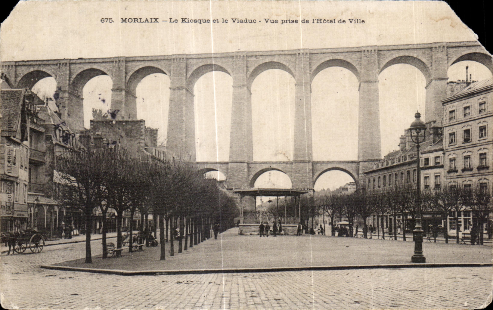 Morlaix — Le Kiosque et le Viaduc — Vue prise de l'Hôtel de Ville