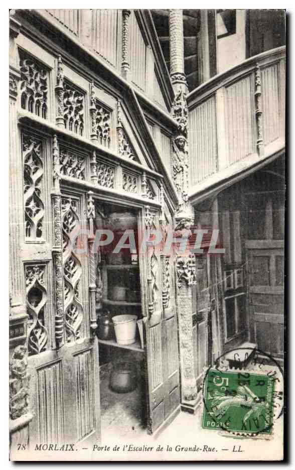 CPA Morlaix Port de l Escalier de la Grande Rue 