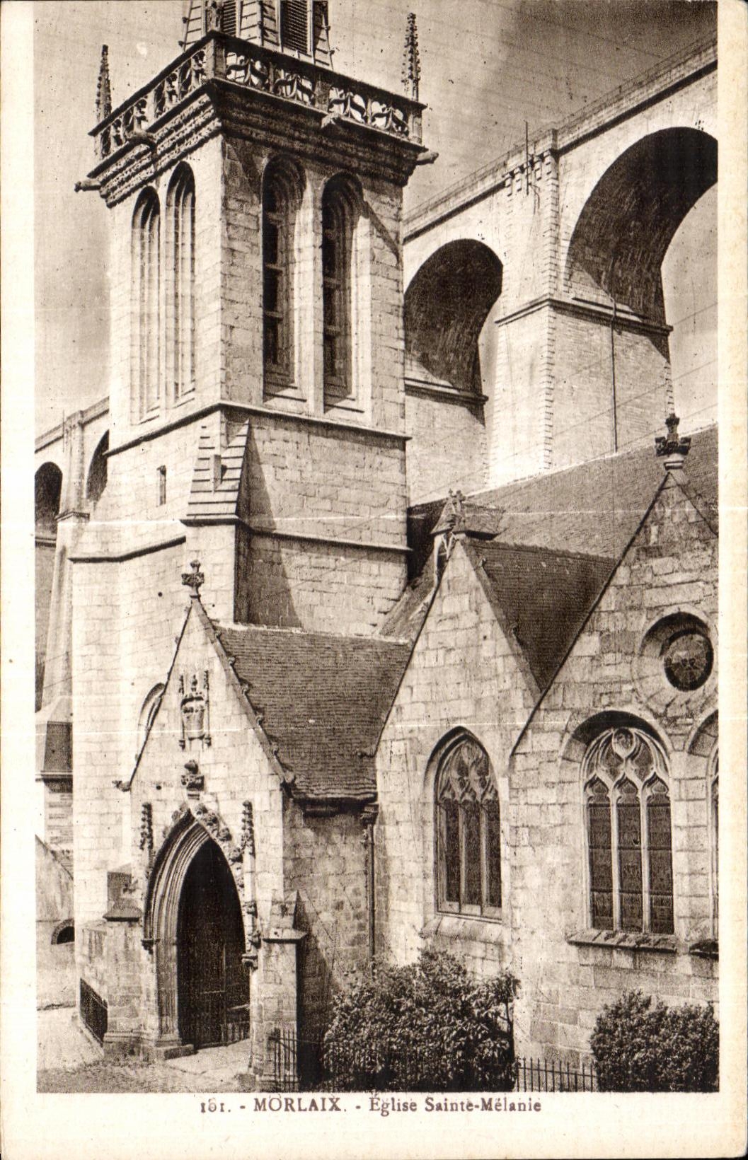 CPA Morlaix Eglise Saint Melanie 