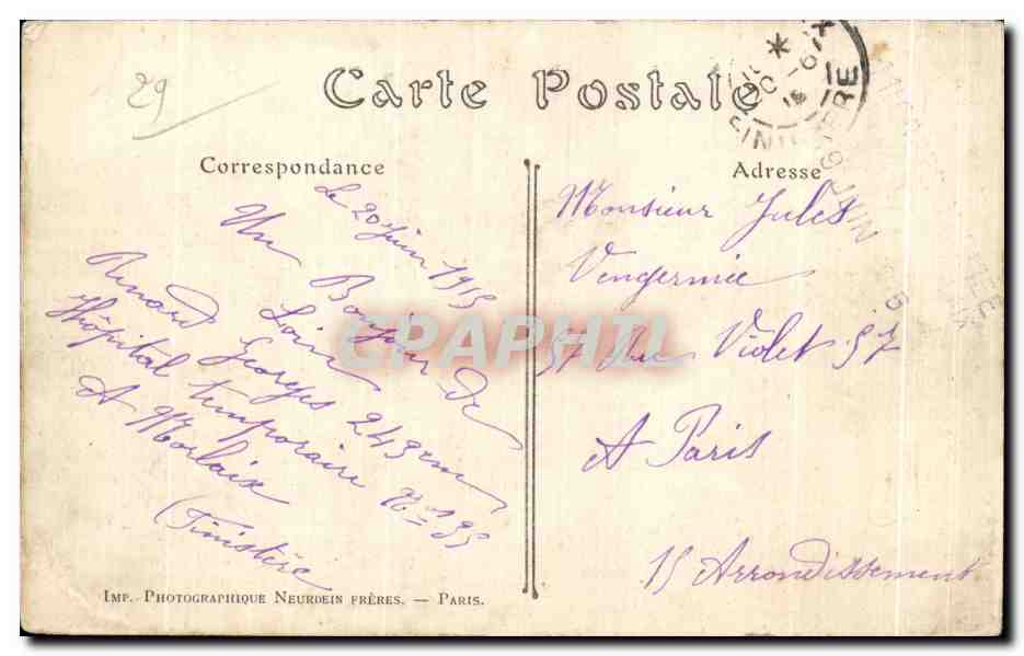 CPA Morlaix generale prise du Viaduc — Rückseite