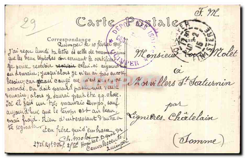 CPA Morlaix L Eglise Sainte Melaine — Rückseite