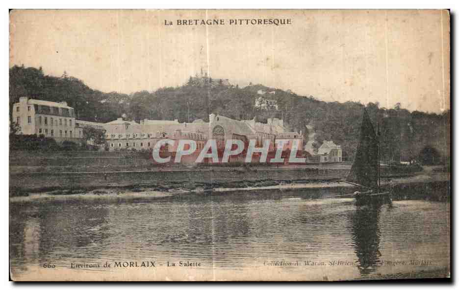 CPA Environs de Morlaix La Salette Bateau
