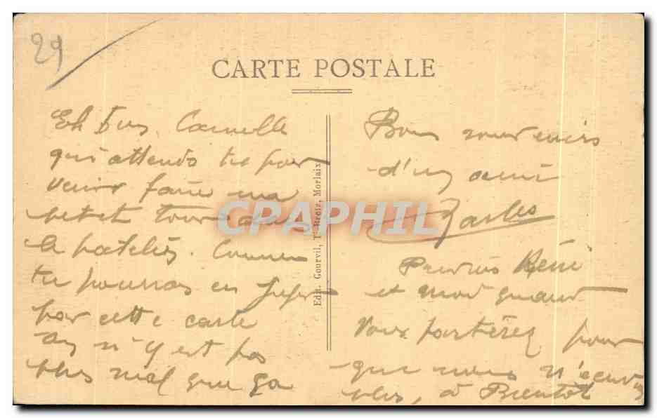 CPA Morlaix Vue prise des Jardins suspendus — Rückseite