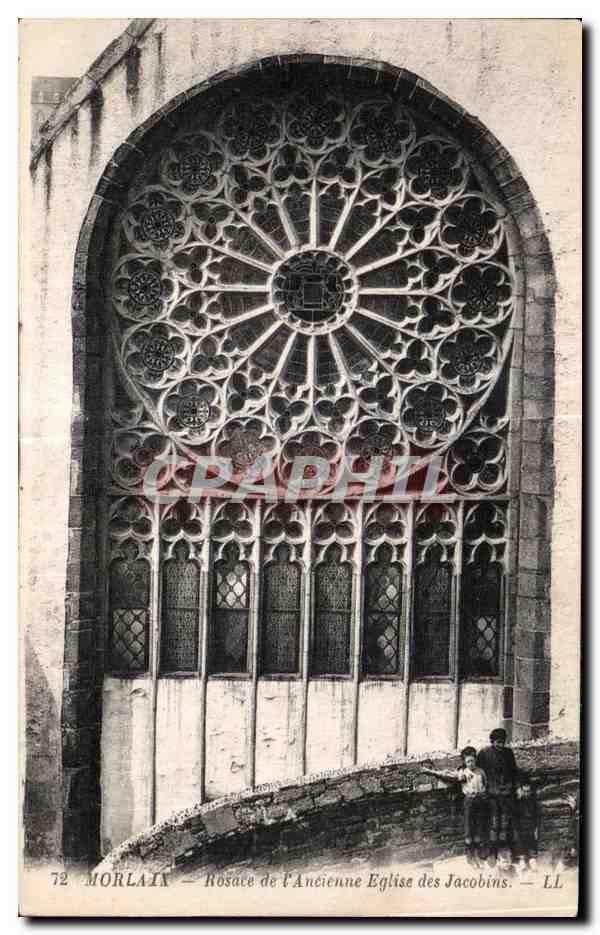CPA Morlaix Rosace de l Ancienne Eglise des Jacobins Enfants
