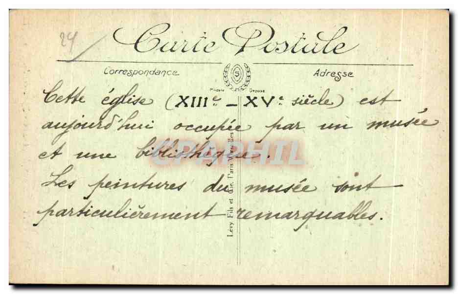 CPA Morlaix Rosace de l Ancienne Eglise des Jacobins Enfants — Rückseite