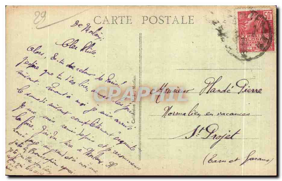 CPA Morlaix Le Bassin a flot et le Viaduc — Rückseite