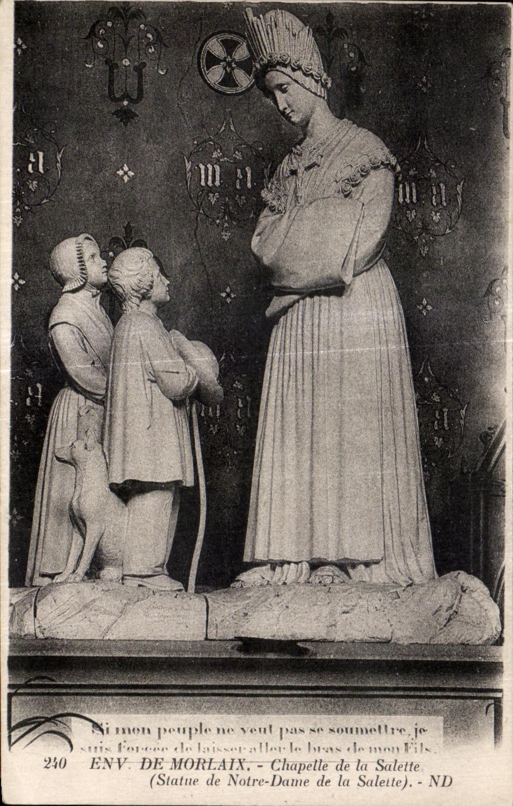 CPA Environs de Morlaix Chapelle de la Salette Statue de Notre Dame de la Salette