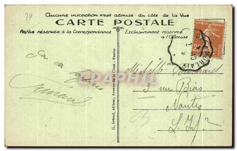CPA Morlaix Le Bassin a flot et le Viaduc au clair de lune — Rückseite